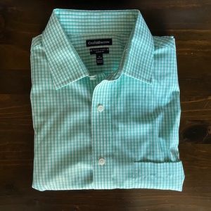 Croft & Barrow Teal Plaid Men’s Dress Shirt